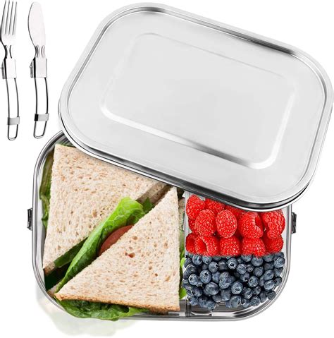 amazon prime bento box-stainless steel|leakproof stainless steel bento box.